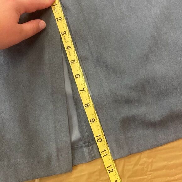 Norton Studio Knee Length, Skirt Size 6 Plush Suede-like Gray Green - Picture 15 of 15
